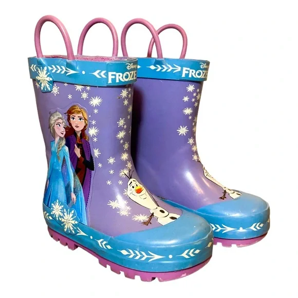 Disney Shoes Disney Frozen Ll Kids Rain Boot Elsa Anna And